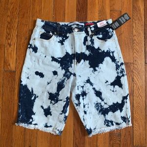 Bleached denim shorts, never worn, size 4/6